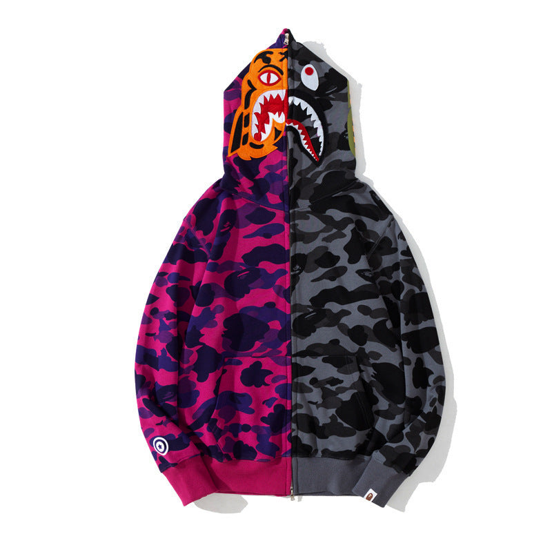 3D Shark Head Hoodie with Zipper for Cosplay