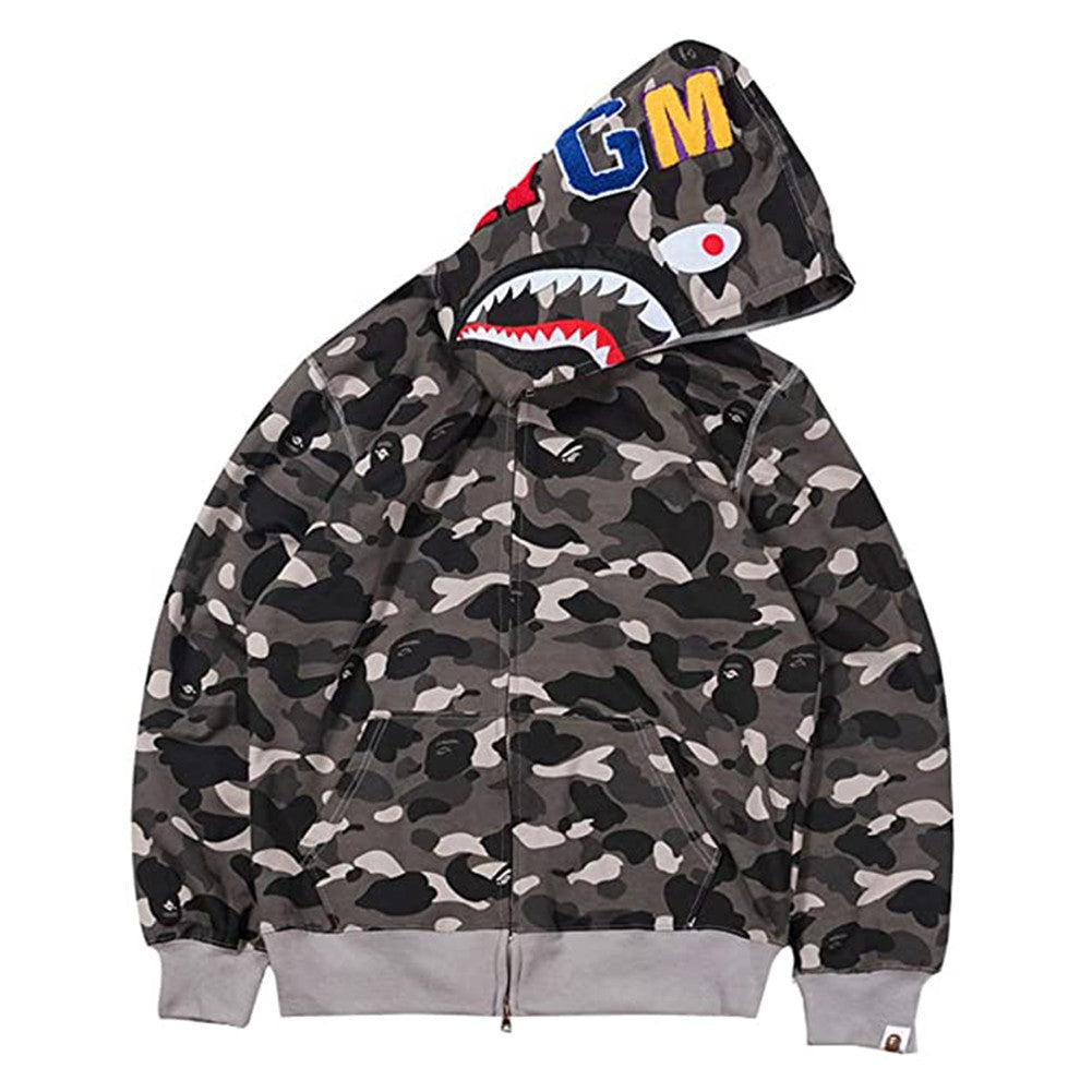 3D Shark Head Hoodie with Zipper for Cosplay
