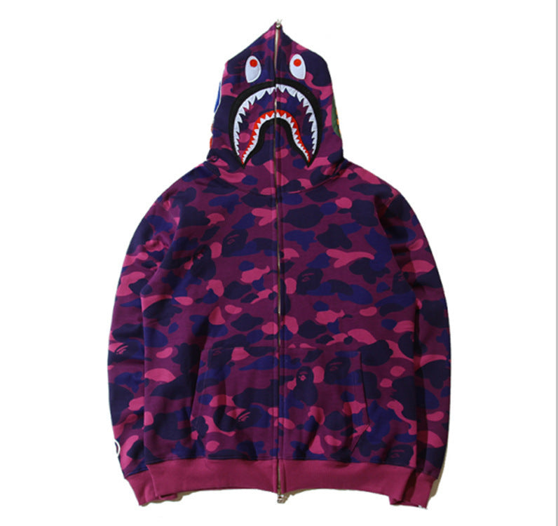 3D Shark Head Hoodie with Zipper for Cosplay