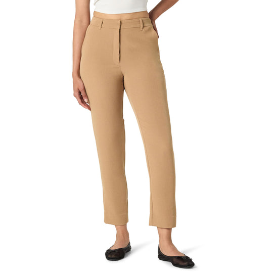 The Drop Women’s Sheilaa Slim Flat Front Trouser Camel 3X Plus Size