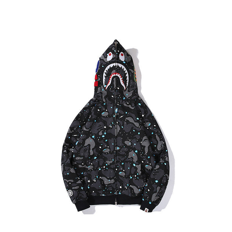 3D Shark Head Hoodie with Zipper for Cosplay