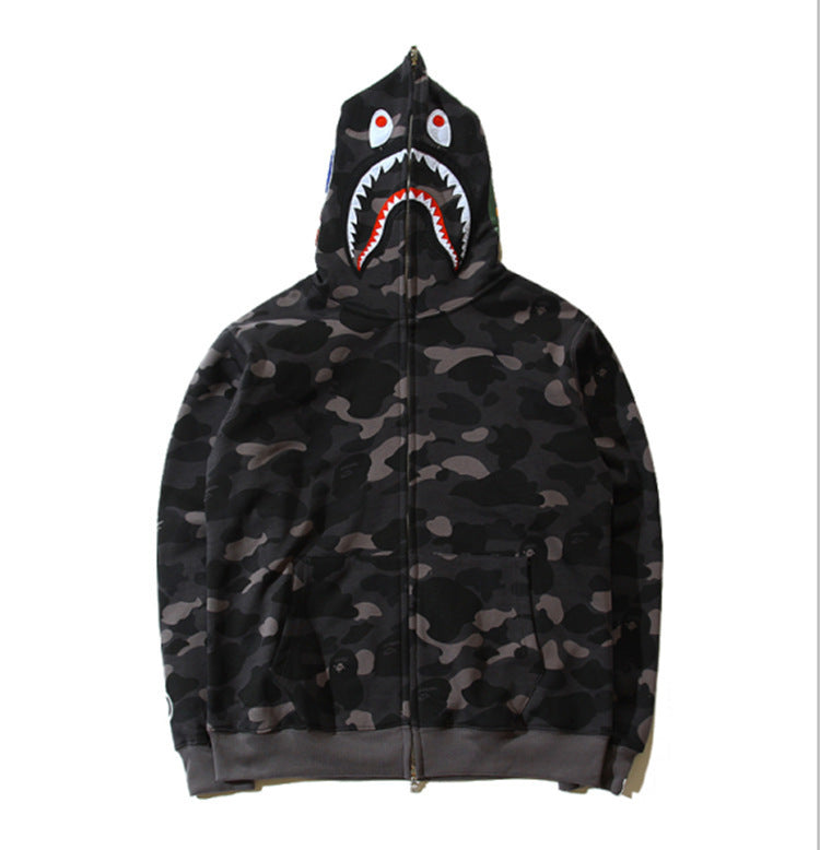 3D Shark Head Hoodie with Zipper for Cosplay