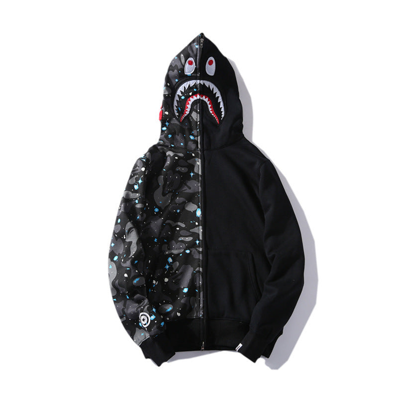 3D Shark Head Hoodie with Zipper for Cosplay