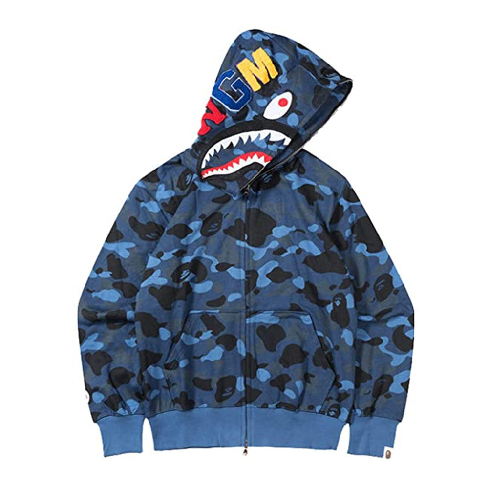 3D Shark Head Hoodie with Zipper for Cosplay