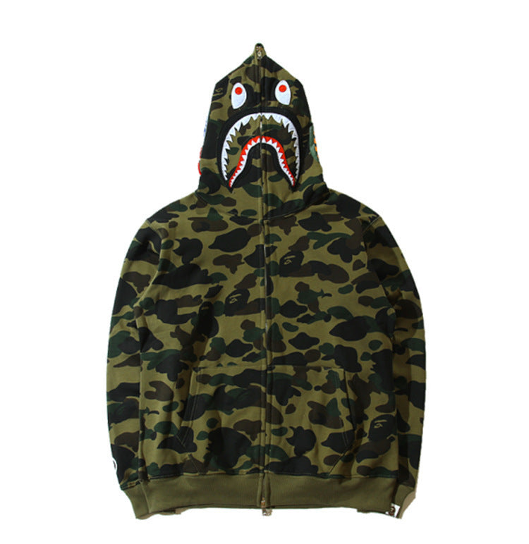 3D Shark Head Hoodie with Zipper for Cosplay