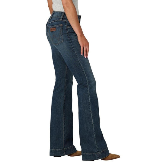 Wrangler Womens Retro Mae Wide Leg Trouser Janet Wash Jeans Denim 30x36