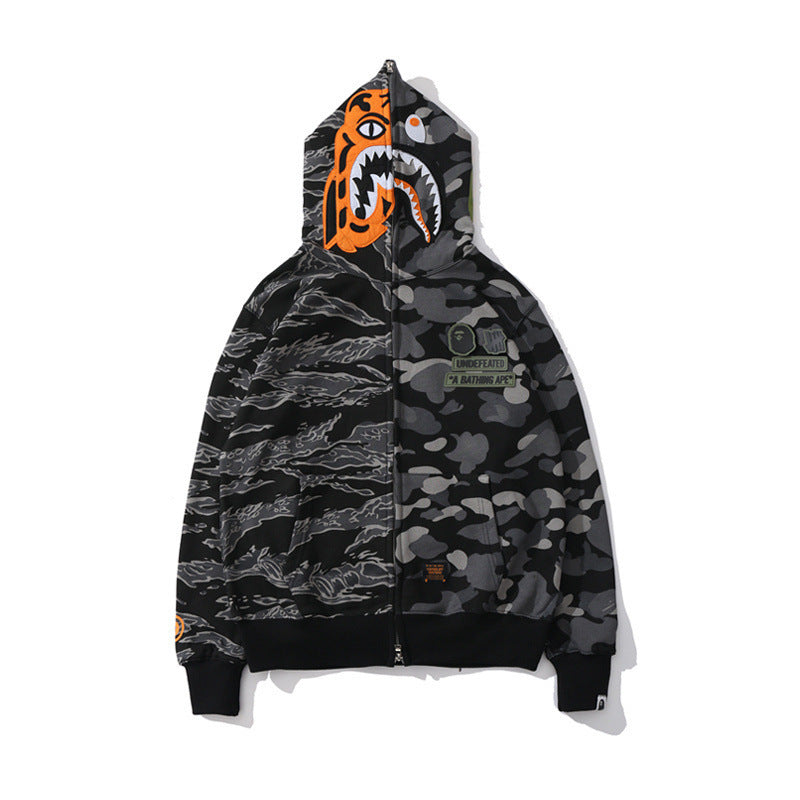 3D Shark Head Hoodie with Zipper for Cosplay