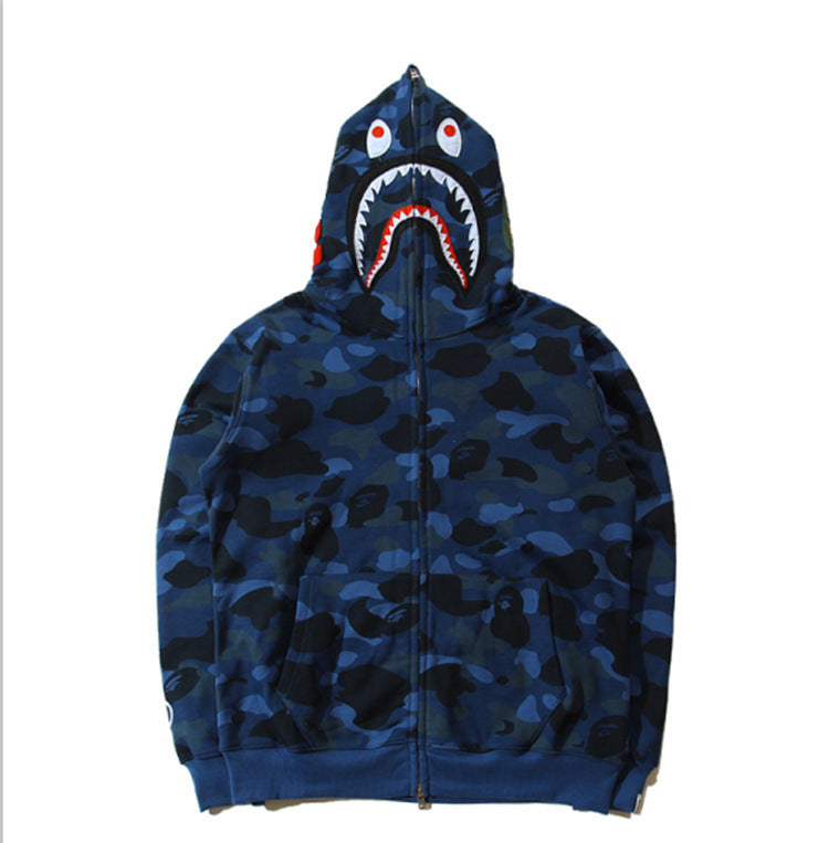 3D Shark Head Hoodie with Zipper for Cosplay