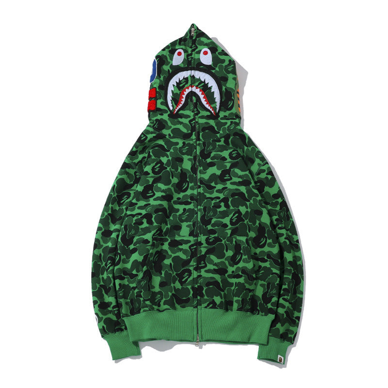 3D Shark Head Hoodie with Zipper for Cosplay
